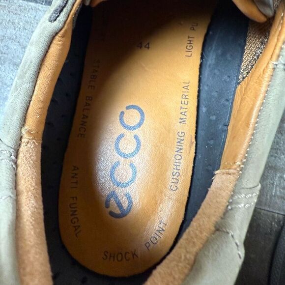 Ecco Shock Point Mens 44 US 10-10.5 Oiled Leather Remote Lace Work Shoes Brown main image 8